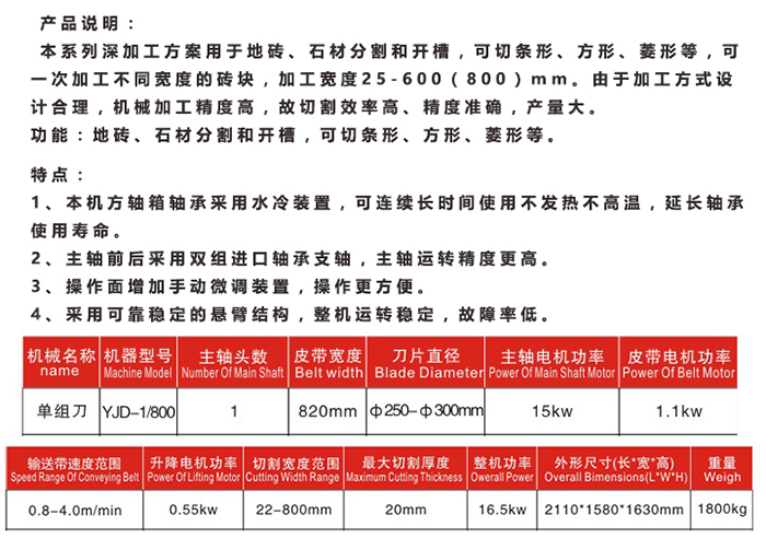 单组刀连续陶瓷介砖机