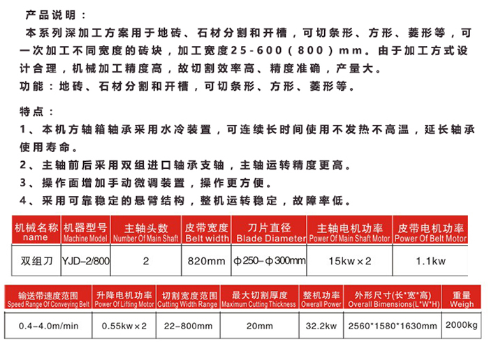 双组刀连续瓷砖介砖机